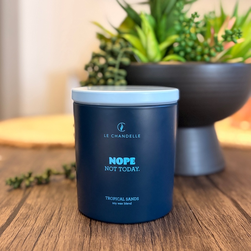'Nope Not Today' Blue Candle- 12 oz